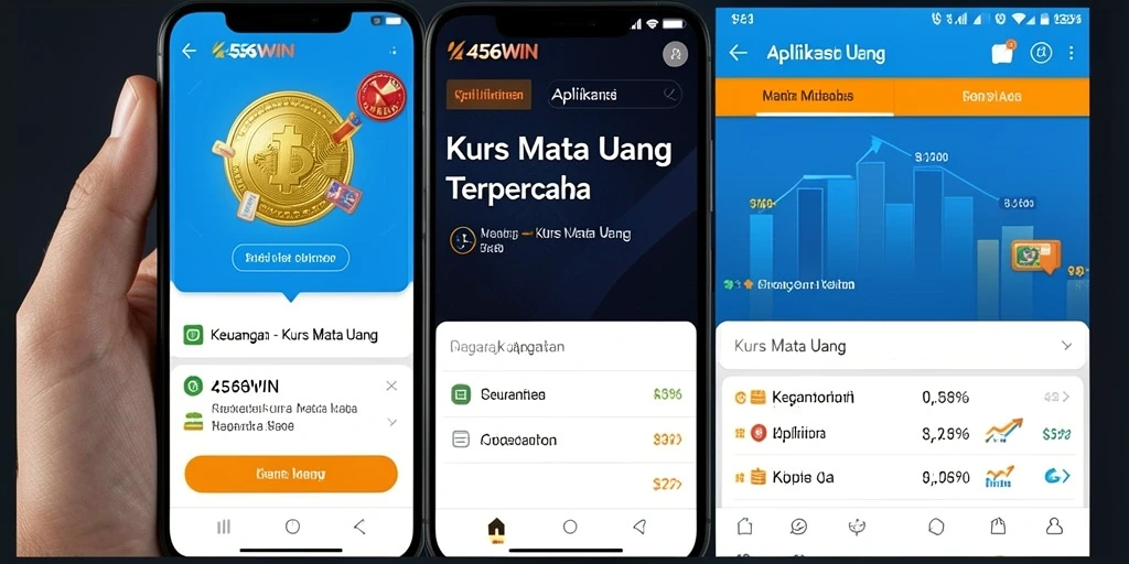 Screenshot antarmuka 456WIN menunjukkan fitur kurs mata uang yang lengkap.