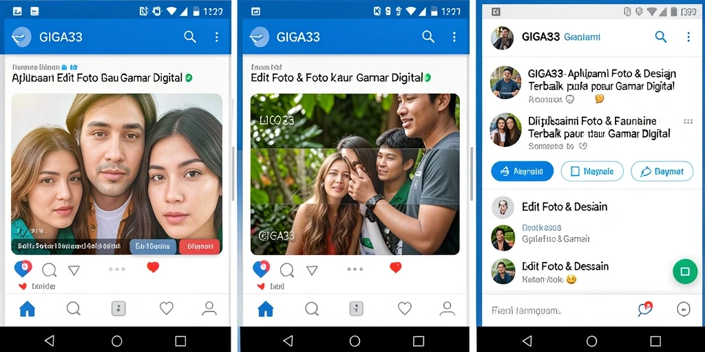 Antarmuka pengguna intuitif GIGA33 untuk pengeditan gambar digital.