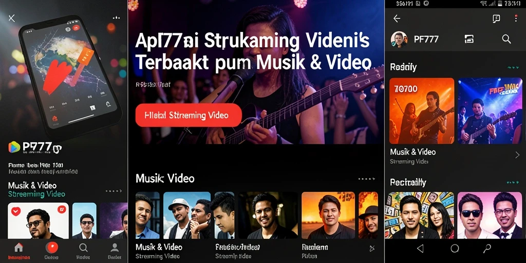 Antarmuka PF777 yang sederhana dan user-friendly untuk streaming video.