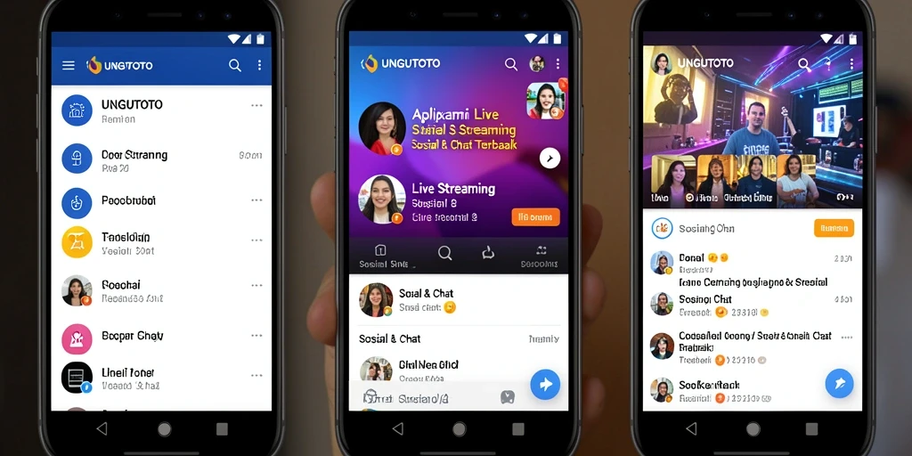 Tampilan antarmuka Live Streaming UNGUTOTO yang menarik dan interaktif.